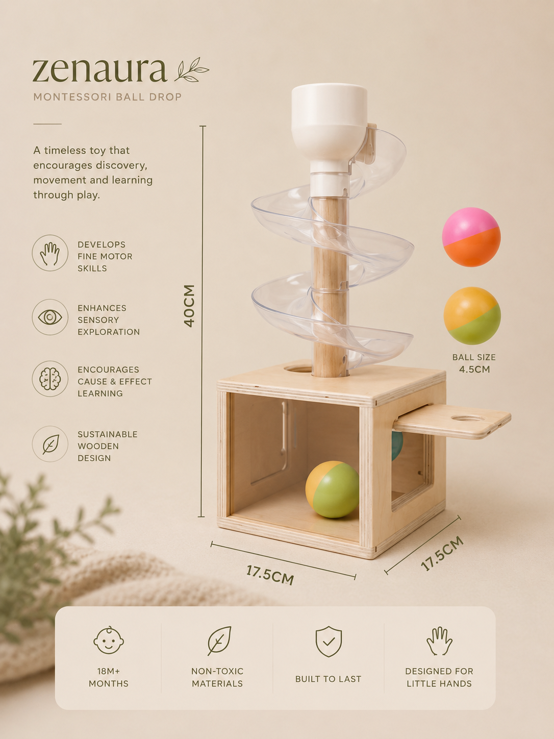 Montessori ball drop
