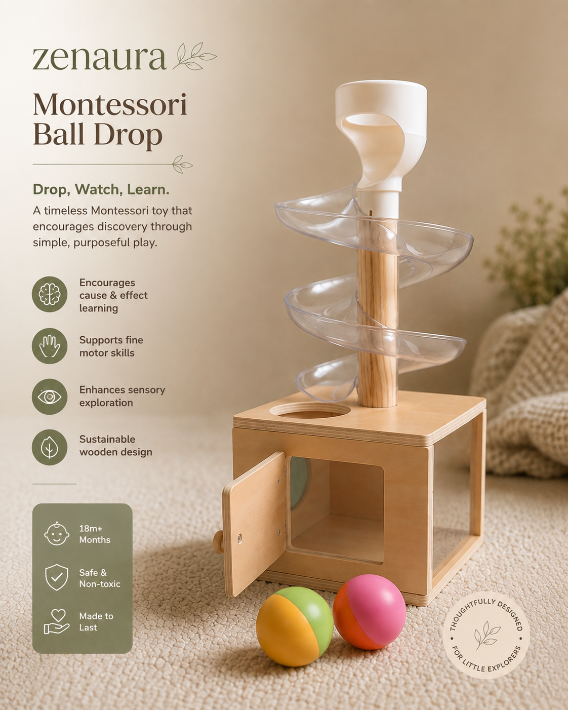 Montessori ball drop